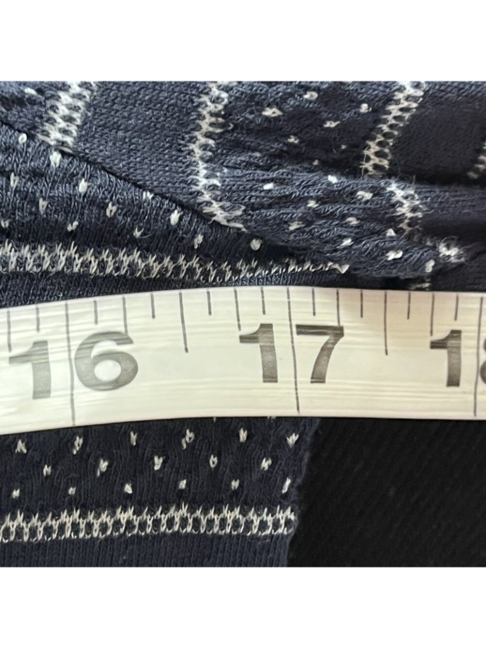 LOFT Top Sz XS Navy Blue White Striped Parisian Chic Casual FG30 - Picture 5 of 10